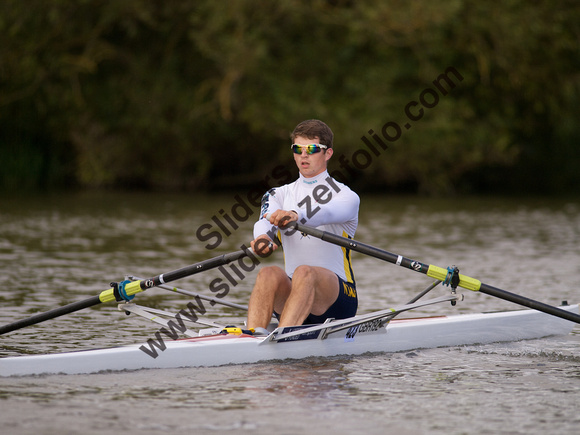 Afternoon single rowers at Wallingford 2012 Long Distance Sculls event on the river thames